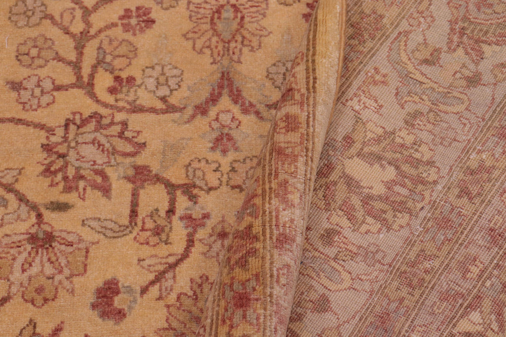 handmade Transitional Kafkaz Gold Lt. Gray Hand Knotted RECTANGLE 100% WOOL area rug 6' x 9'