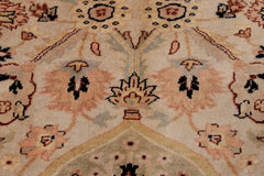 handmade Traditional Lahore Lt. Gray Black Hand Knotted RECTANGLE 100% WOOL area rug 6' x 9'