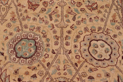 handmade Traditional Design Gold Gold Hand Knotted RECTANGLE 100% WOOL area rug 6' x 9'