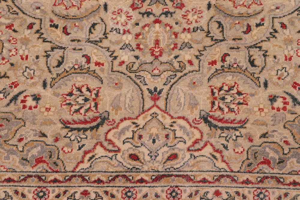 handmade Traditional Tabriz Lt. Gray Lt. Gray Hand Knotted RECTANGLE 100% WOOL area rug 6' x 9'
