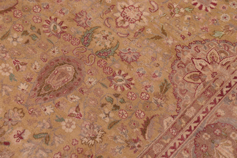 handmade Transitional Sultanabad Gold Gray Hand Knotted RECTANGLE 100% WOOL area rug 6x9