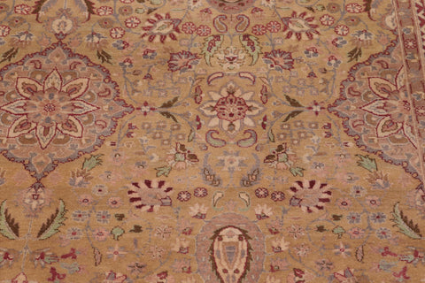 handmade Transitional Sultanabad Gold Gray Hand Knotted RECTANGLE 100% WOOL area rug 6x9