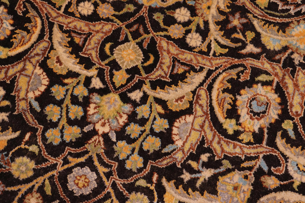 handmade Traditional  Brown Tan Hand Knotted RECTANGLE 100% WOOL area rug 6' x 9'