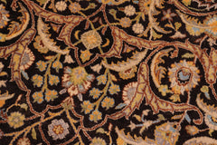 handmade Traditional  Brown Tan Hand Knotted RECTANGLE 100% WOOL area rug 6' x 9'