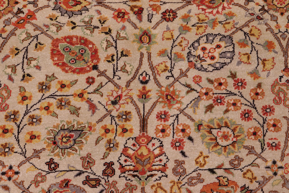 handmade Traditional  Tan Charcoal Hand Knotted RECTANGLE 100% WOOL area rug 6' x 9'