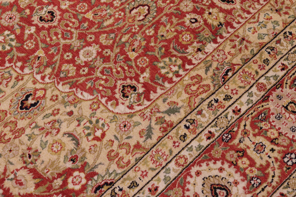 handmade Traditional Nauras Rust Rust Hand Knotted RECTANGLE 100% WOOL area rug 6' x 9'