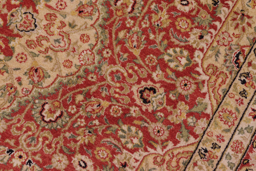 handmade Traditional Nauras Rust Rust Hand Knotted RECTANGLE 100% WOOL area rug 6' x 9'