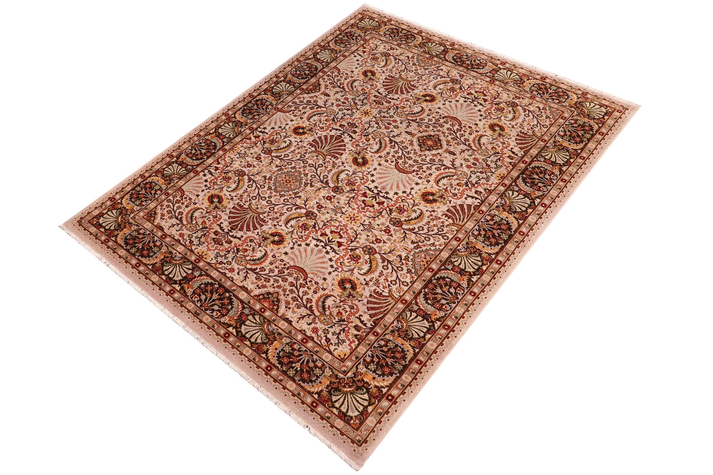 handmade Traditional Design Lt. Gray Charcoal Hand Knotted RECTANGLE 100% WOOL area rug 6' x 9'