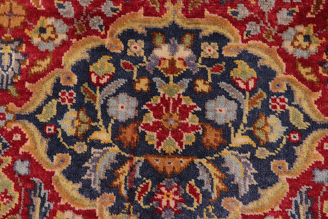 handmade Transitional Design Red Teal Blue Hand Knotted RECTANGLE 100% WOOL area rug 6' x 9'