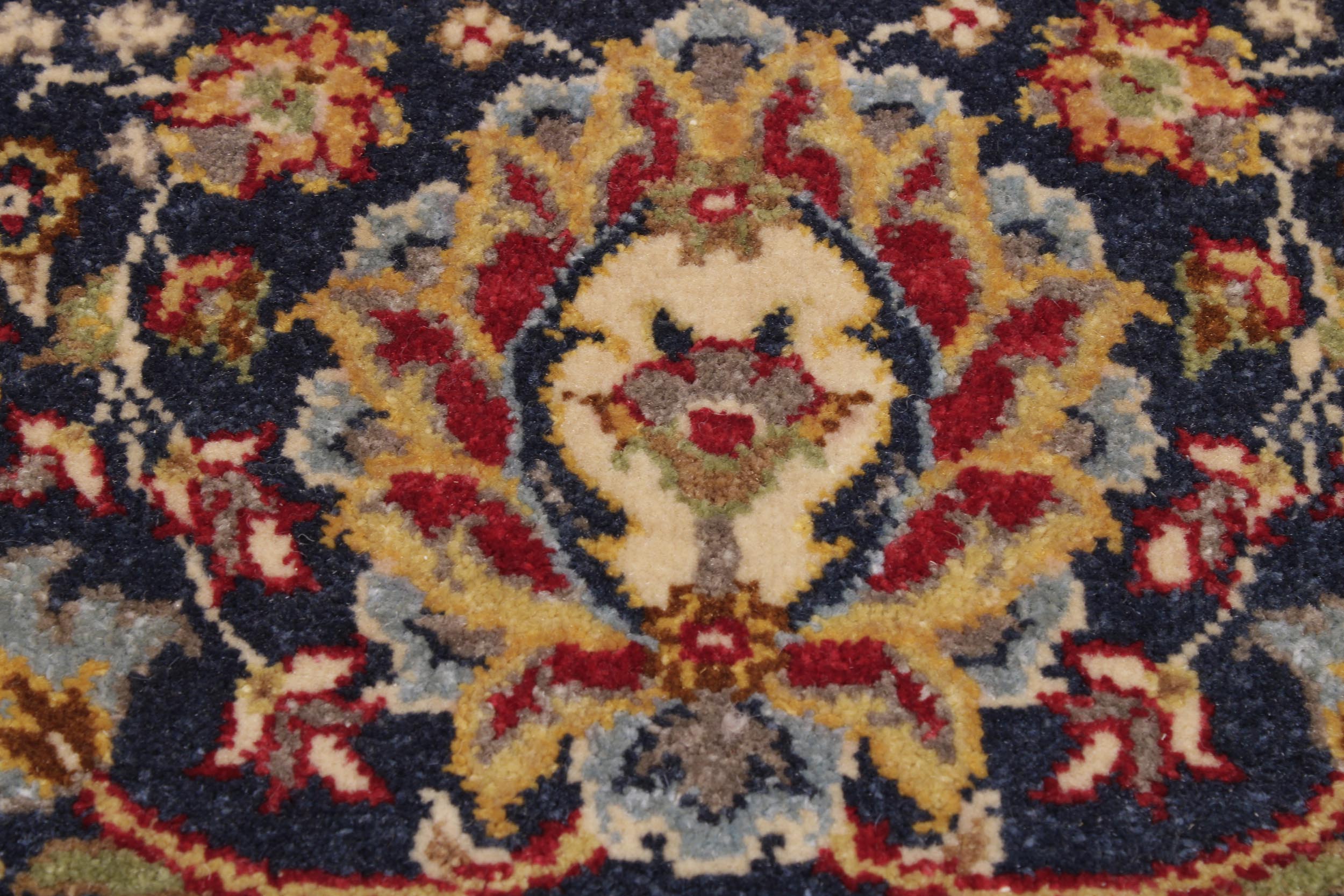 handmade Transitional Design Red Teal Hand Knotted RECTANGLE 100% WOOL area rug 6' x 9'
