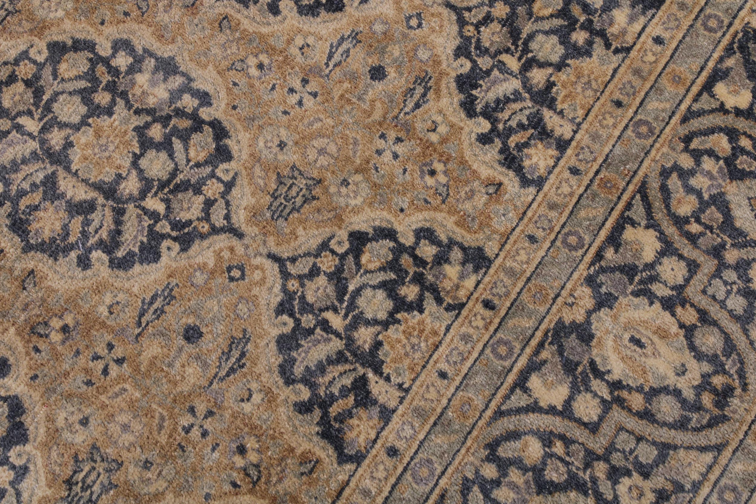 handmade Transitional Design Rust Teal Hand Knotted RECTANGLE 100% WOOL area rug 6' x 9'