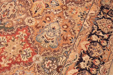handmade Transitional Design Lt. Gold Multi Hand Knotted RECTANGLE 100% WOOL area rug 6' x 9'