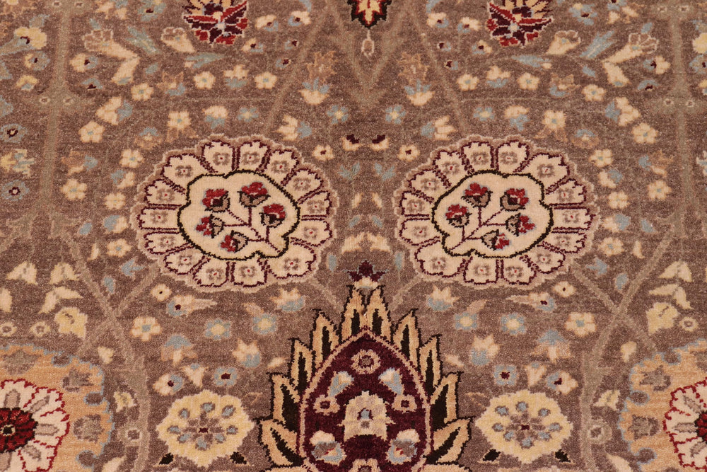 handmade Traditional  Lt. Brown Lt. Brown Hand Knotted RECTANGLE 100% WOOL area rug 6' x 9'