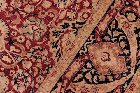 handmade Transitional Anmol Agra Red Blue Hand Knotted RECTANGLE 100% WOOL area rug 6x9
