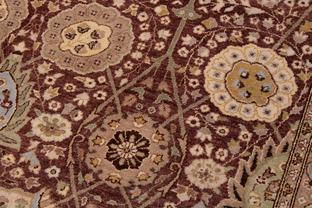 handmade Traditional Kafkaz Brown Lt. Tan Hand Knotted RECTANGLE 100% WOOL area rug 6' x 9'