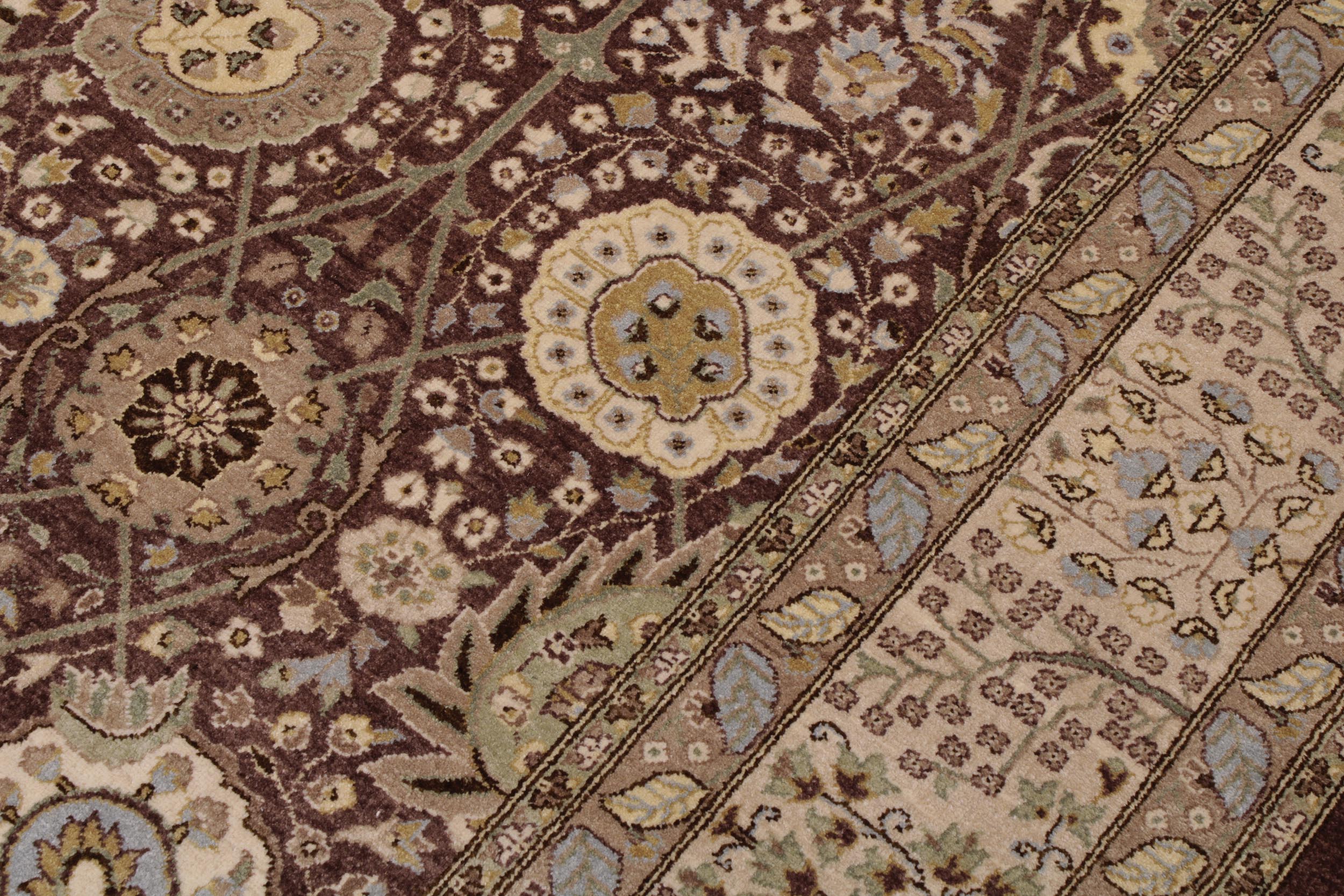 handmade Traditional Kafkaz Brown Lt. Tan Hand Knotted RECTANGLE 100% WOOL area rug 6' x 9'