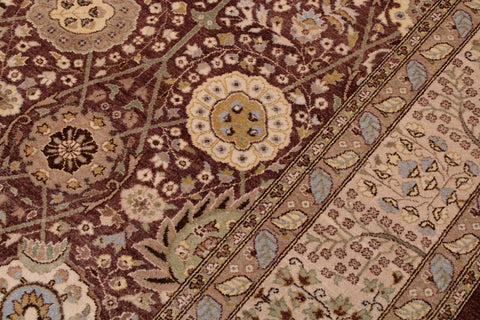 handmade Traditional Kafkaz Brown Lt. Tan Hand Knotted RECTANGLE 100% WOOL area rug 6' x 9'