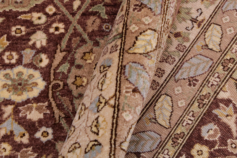 handmade Traditional Kafkaz Brown Lt. Tan Hand Knotted RECTANGLE 100% WOOL area rug 6' x 9'