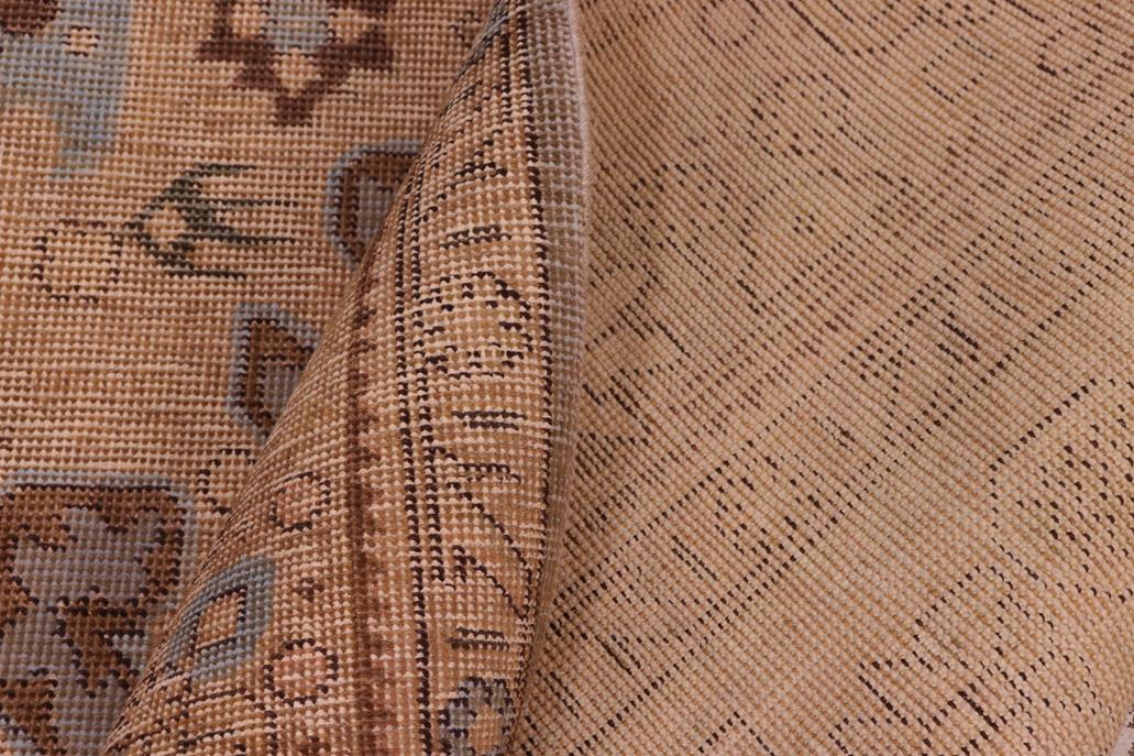 handmade Vintage Hand Painte Gray Tan Hand Knotted RECTANGLE 100% WOOL area rug 8 x 11