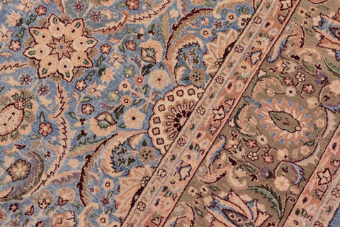 handmade Traditional Qaseem Bond Lt. Blue Lt. Green Hand Knotted RECTANGLE 100% WOOL area rug 6x9