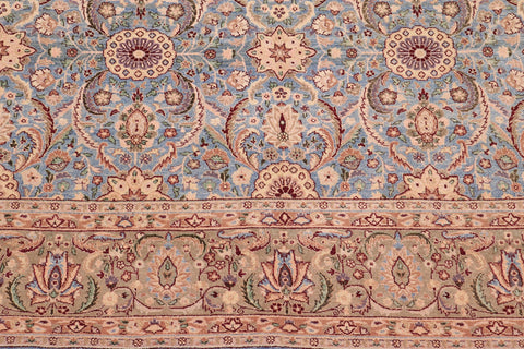 handmade Traditional Qaseem Bond Lt. Blue Lt. Green Hand Knotted RECTANGLE 100% WOOL area rug 6x9