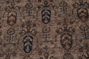 handmade Over Dyed Over Dyed Gray Gray Hand Knotted RECTANGLE 100% WOOL area rug 8' x 10'