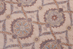 handmade Transitional Kafkaz Ivory Gray Hand Knotted RECTANGLE 100% WOOL area rug 5' x 8'