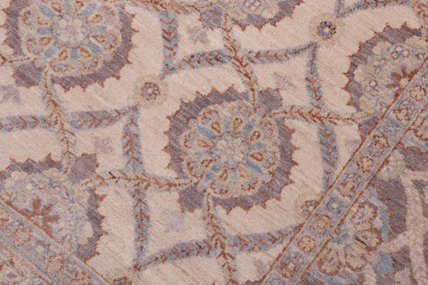 handmade Transitional Kafkaz Ivory Gray Hand Knotted RECTANGLE 100% WOOL area rug 5' x 8'