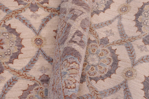 handmade Transitional Kafkaz Ivory Gray Hand Knotted RECTANGLE 100% WOOL area rug 5' x 8'