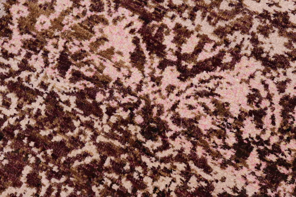 handmade Modern Kafkaz Brown Purple Hand Knotted RECTANGLE WOOL&SILK area rug 6' x 9'