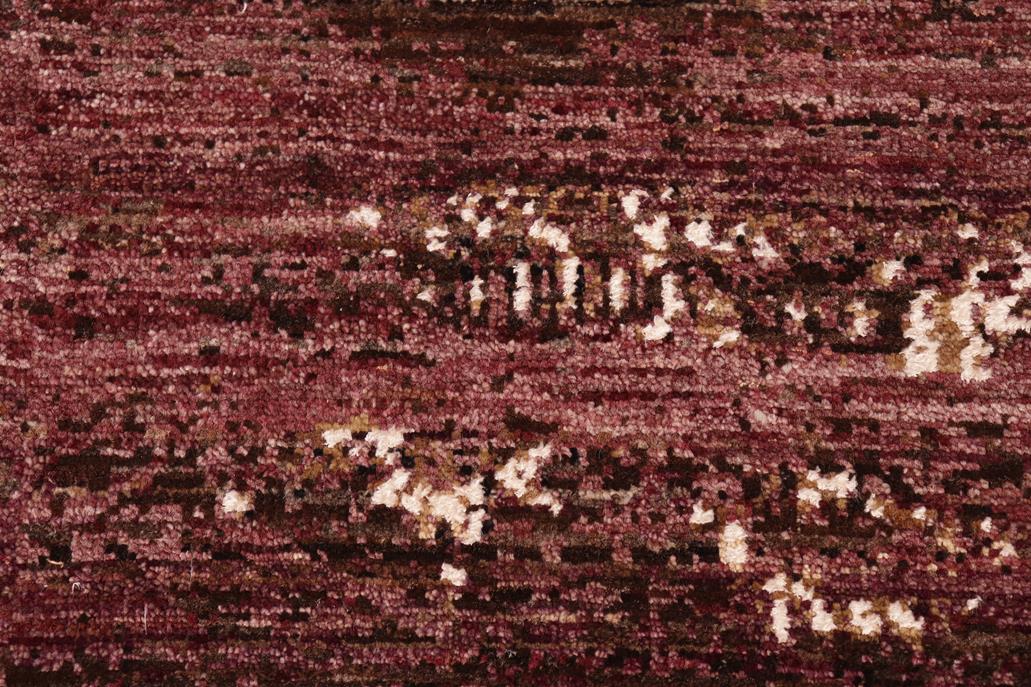 handmade Modern Kafkaz Brown Purple Hand Knotted RECTANGLE WOOL&SILK area rug 6 x 9