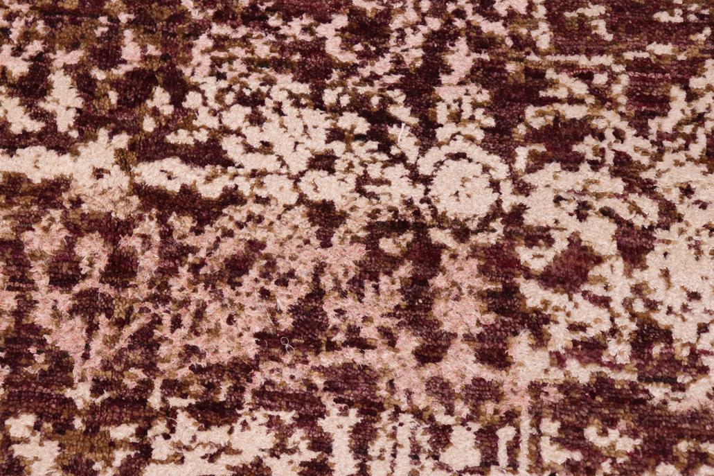 handmade Modern Kafkaz Brown Purple Hand Knotted RECTANGLE WOOL&SILK area rug 6 x 9