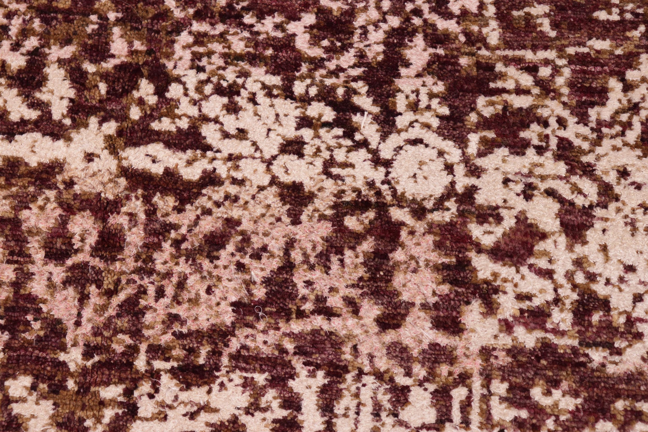 handmade Modern Kafkaz Brown Purple Hand Knotted RECTANGLE WOOL&SILK area rug 6' x 9'