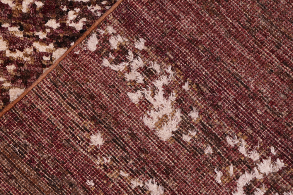 handmade Modern Kafkaz Brown Purple Hand Knotted RECTANGLE WOOL&SILK area rug 6' x 9'