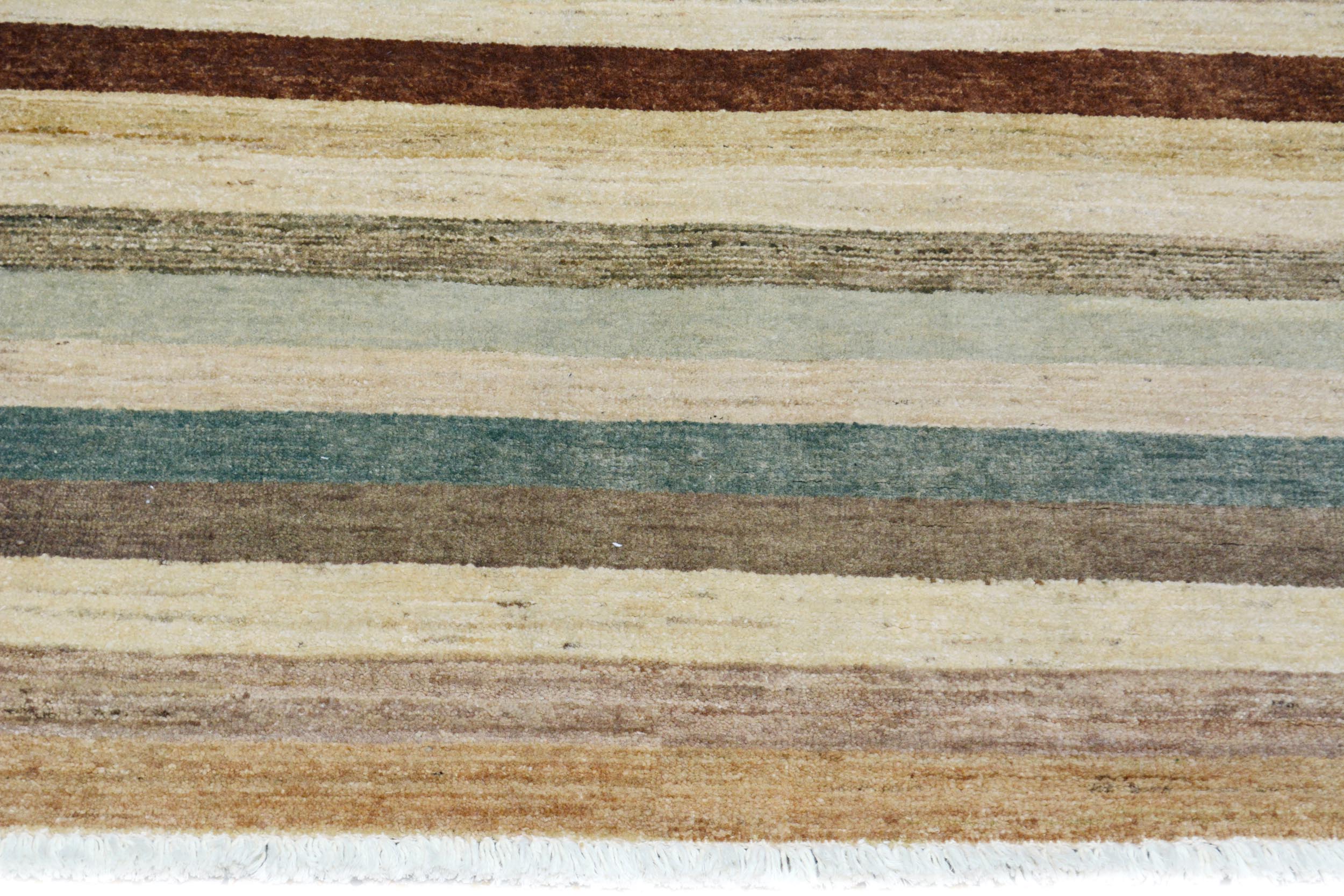 handmade Modern Kafkaz Tan Brown Hand Knotted RECTANGLE 100% WOOL area rug 4' x 6'