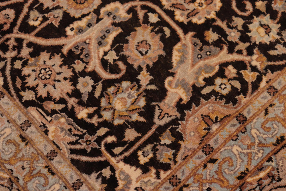 handmade Traditional Veg Dye Brown Tan Hand Knotted RECTANGLE 100% WOOL area rug 6' x 9'
