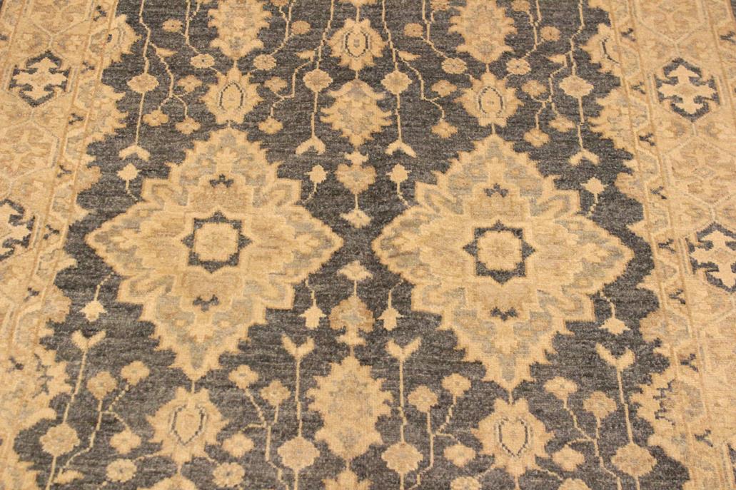 handmade Traditional Kafkaz Gray Tan Hand Knotted RECTANGLE 100% WOOL area rug 4 x 6