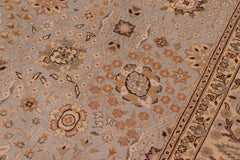 handmade Traditional Design Lt. Blue Tan Hand Knotted RECTANGLE 100% WOOL area rug 6' x 9'