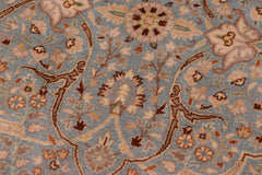 handmade Traditional Design Blue Ivory Hand Knotted RECTANGLE 100% WOOL area rug 4' x 6'