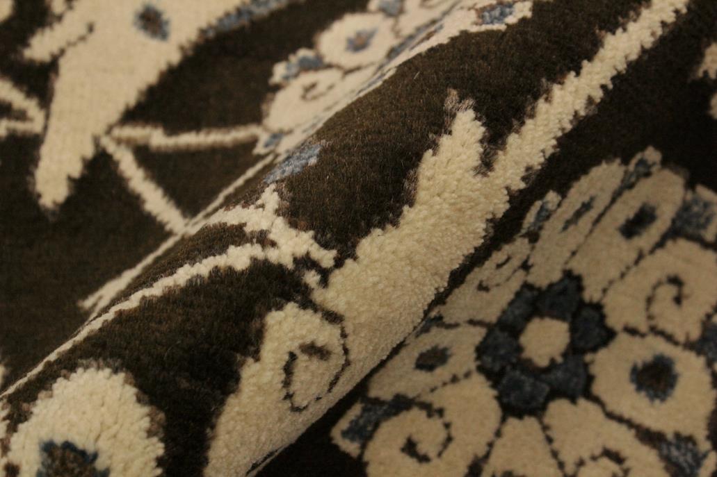 handmade Modern Kafkaz Brown Beige Hand Knotted RECTANGLE 100% WOOL area rug 4 x 6