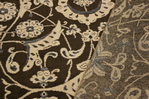 handmade Modern Kafkaz Brown Beige Hand Knotted RECTANGLE 100% WOOL area rug 4' x 6'