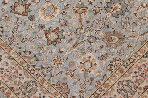 handmade Traditional Design Blue Ivory Hand Knotted RECTANGLE 100% WOOL area rug 3' x 5'