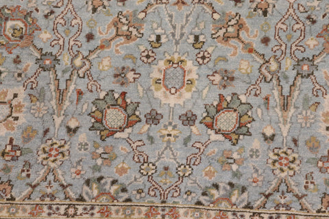 handmade Traditional Design Blue Ivory Hand Knotted RECTANGLE 100% WOOL area rug 3' x 5'