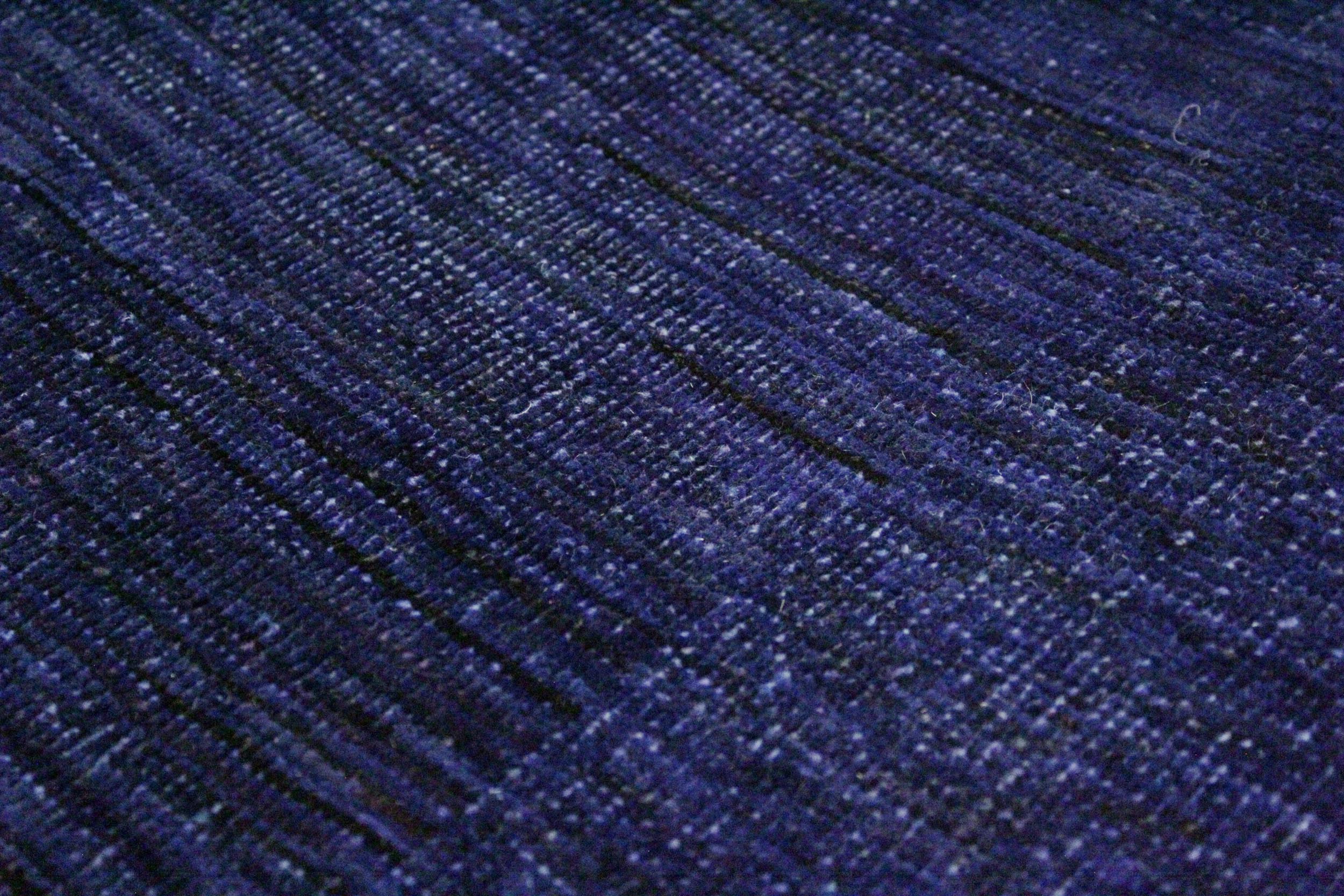 handmade Over Dyed Over Dyed Blue Purple Hand Knotted RECTANGLE 100% WOOL area rug 3' x 5'