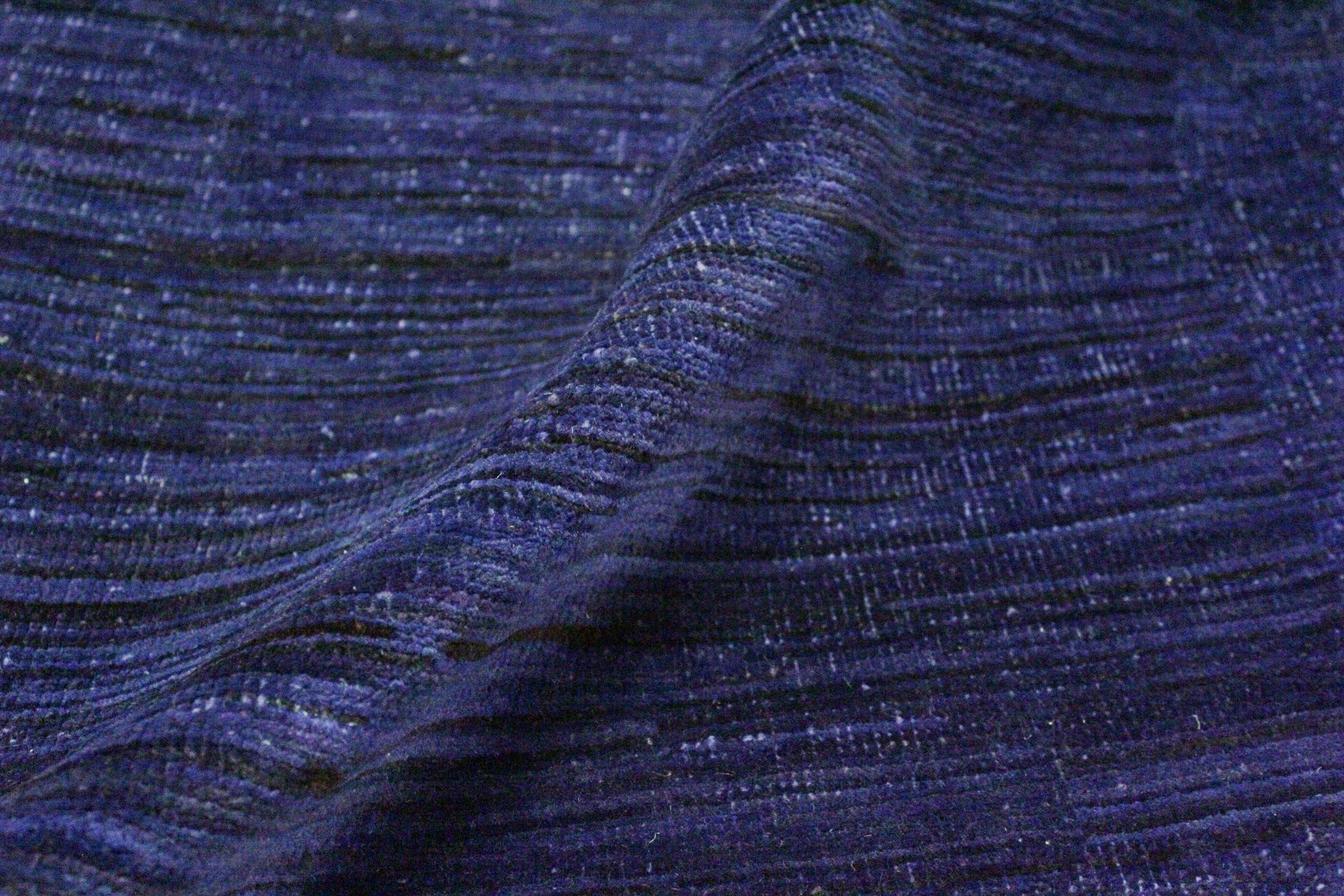 handmade Over Dyed Over Dyed Blue Purple Hand Knotted RECTANGLE 100% WOOL area rug 3' x 5'
