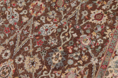 handmade Traditional Design Brown Ivory Hand Knotted RECTANGLE 100% WOOL area rug 3' x 5'