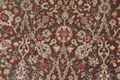 handmade Traditional Design Brown Ivory Hand Knotted RECTANGLE 100% WOOL area rug 3' x 5'
