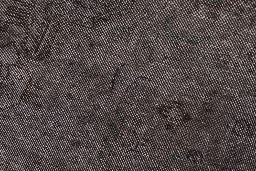 handmade Modern Vintage Gray Black Hand Knotted ROUND 100% WOOL area rug 6' x 6'