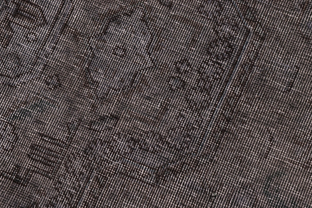 handmade Modern Vintage Gray Black Hand Knotted ROUND 100% WOOL area rug 6' x 6'