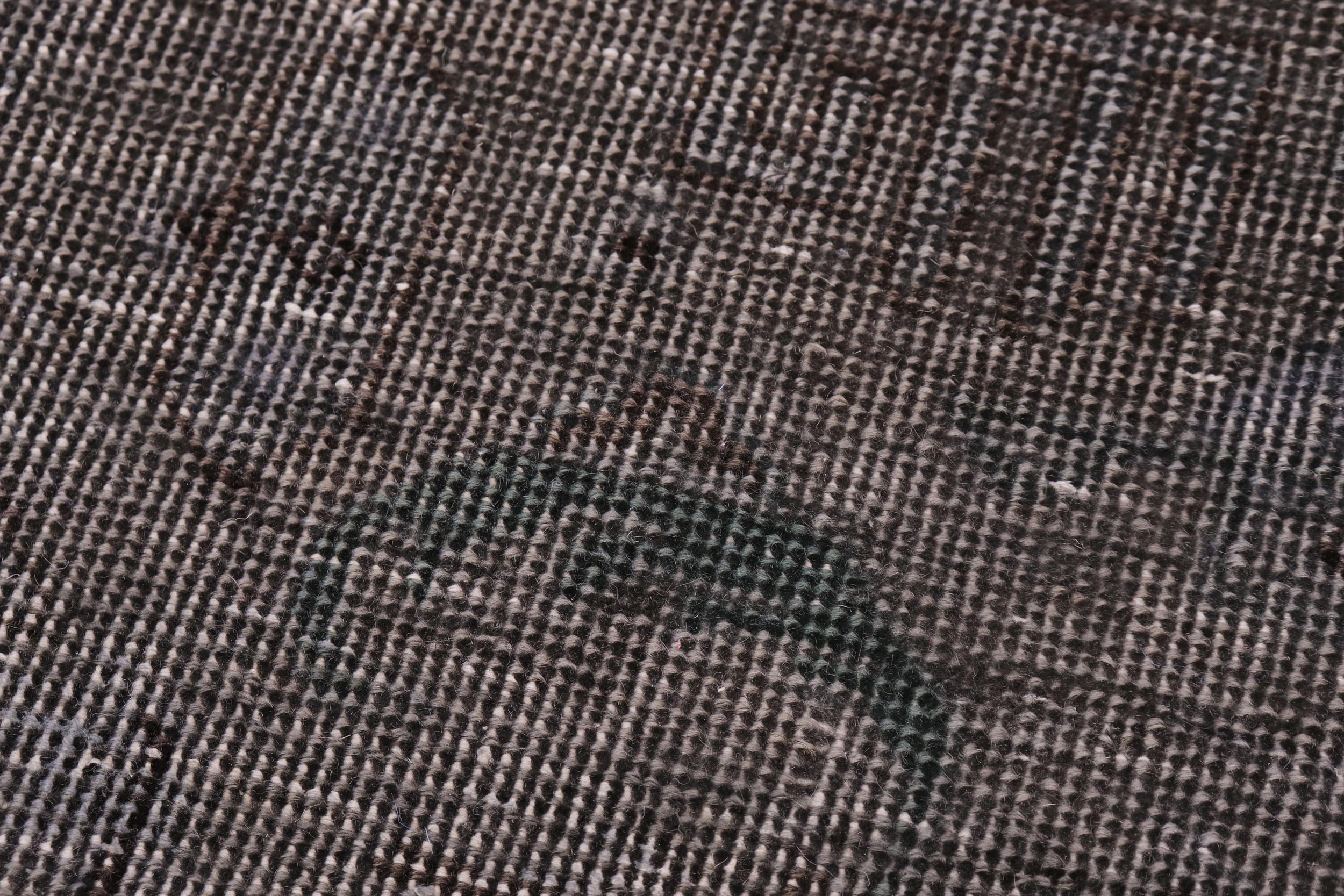 handmade Modern Vintage Gray Black Hand Knotted ROUND 100% WOOL area rug 6' x 6'